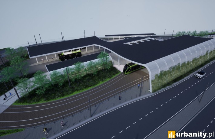 Nowy dach na dworcu Junikowo, wiz. Projekt Bułat Architekci