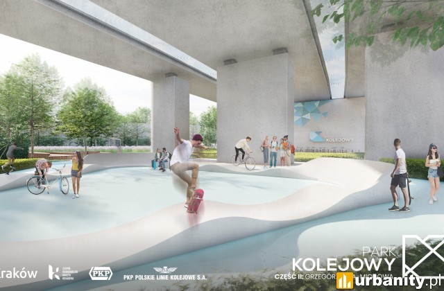 Park Kolejowy na Grzegórzkach - projekt inwestycji, wiz. materiały inwestora