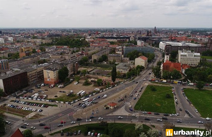 Działka, na której powstanie biurowiec City Forum
