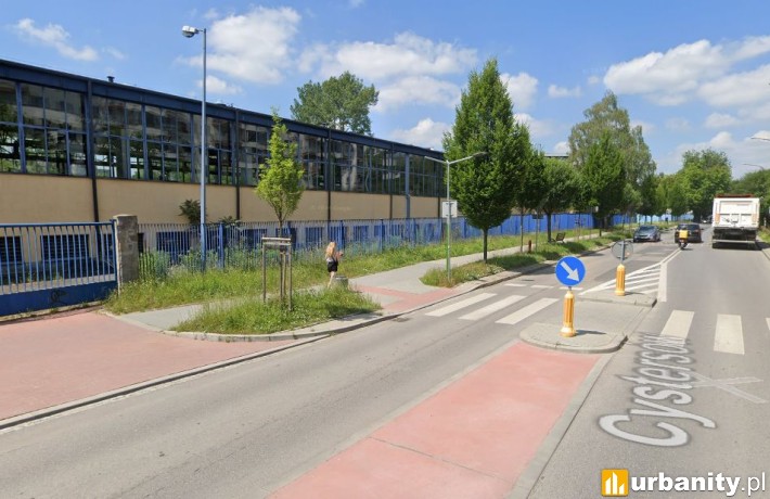 Działka przy Cystersów 21 w Krakowie, fot. Google Maps