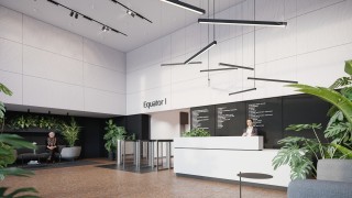 Projekt nowego lobby w biurowcu Equator I, wiz. materiały inwestora