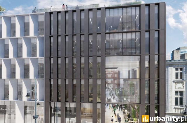 Projekt inwestycji wielofunkcyjnej Fern przy Piotrkowskiej w Łodzi, fot. OPG Property Professionals 