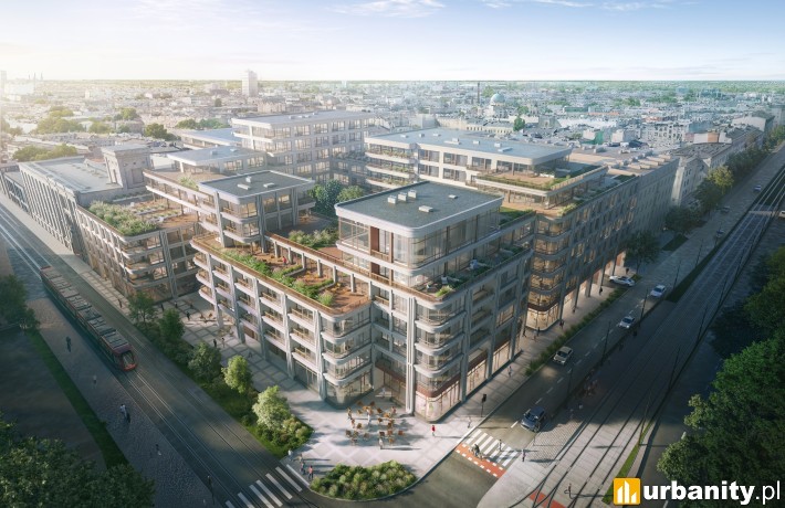 Kilińskiego 3A - projekt inwestycji w centrum Łodzi, wiz. Design Lab Group