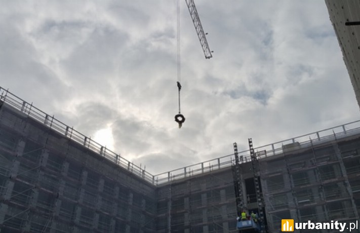 Wiecha na budowie inwestycji Nobilis Business House we Wrocławiu
