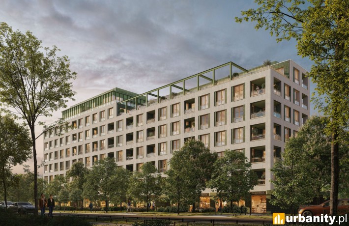 Projekt osiedla Verdea Żoliborz, wiz. materiały dewelopera