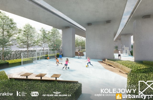 Park Kolejowy na Grzegórzkach - projekt inwestycji, wiz. materiały inwestora