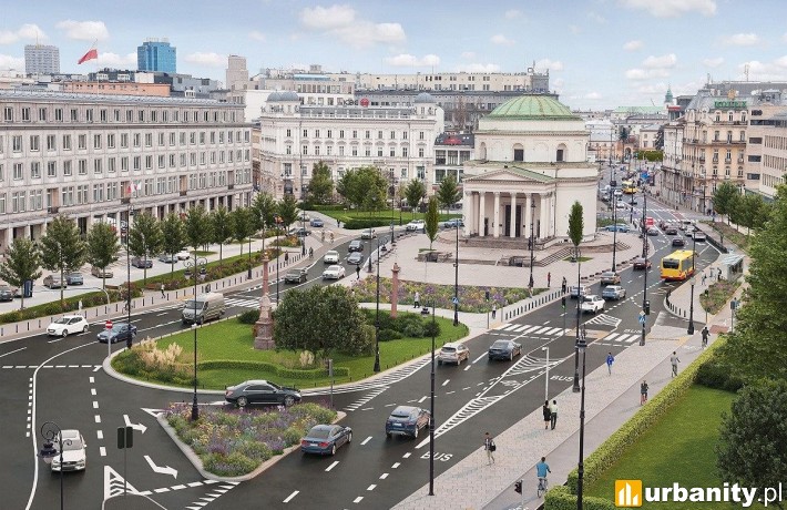 Metamorfoza placu Trzech Krzyży, wiz. materiały inwestora