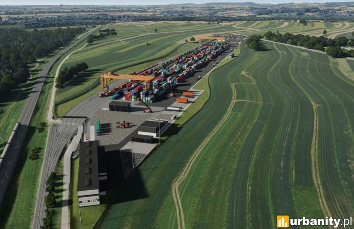 Na Podkarpaciu powstanie terminal intermodalny za 369 mln zł. Jest unijne dofinansowanie, wiz. materiały inwestora