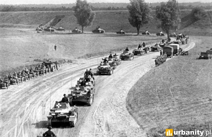 Wrzesień 1939. Niemieckie oddziały wkraczające do Polski