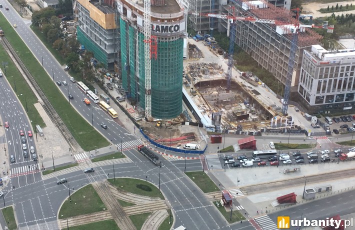 Tak obecnie prezentuje się budowa The Warsaw Hub