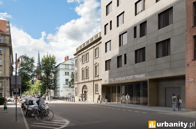 AC Hotel Warsaw Port Praski, wizualizacja inwestycji, wiz. materiały prasowe