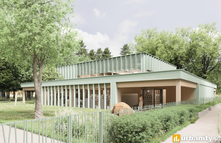 Nowy budynek Biblioteki Publicznej w Wesołej, wiz. XYZStudio