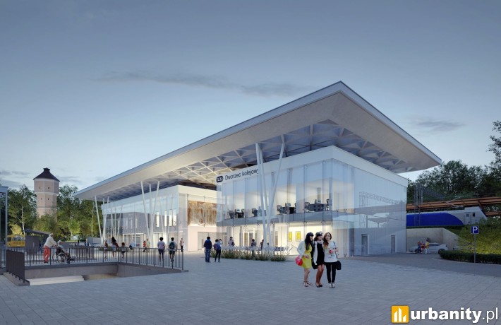 Projekt nowego dworca w Koszalinie, wiz. PKP S.A.