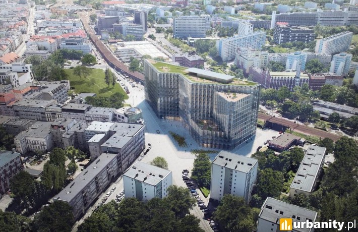 Koncepcja inwestycji przy ulicy Kolejowej według projektu Kuryłowicz & Associates, wiz. Kuryłowicz & Associates