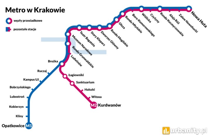Metro w Krakowie, przebieg trasy, wiz. materiały inwestora