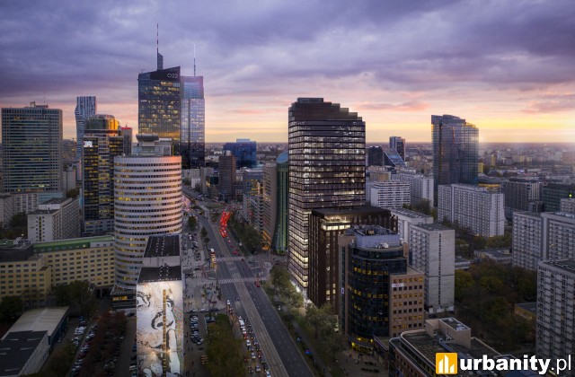 Projekt wieżowca Upper One w centrum Warszawy, wiz. materiały inwestora