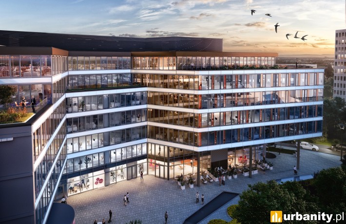 Biurowiec Mogilska 35 Office w Krakowie, wizualizacja, fot. materiały prasowe