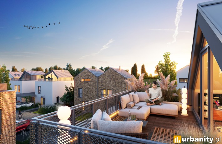 Projekt osiedla Willa przy Lesie pod Warszawą, wiz. materiały dewelopera