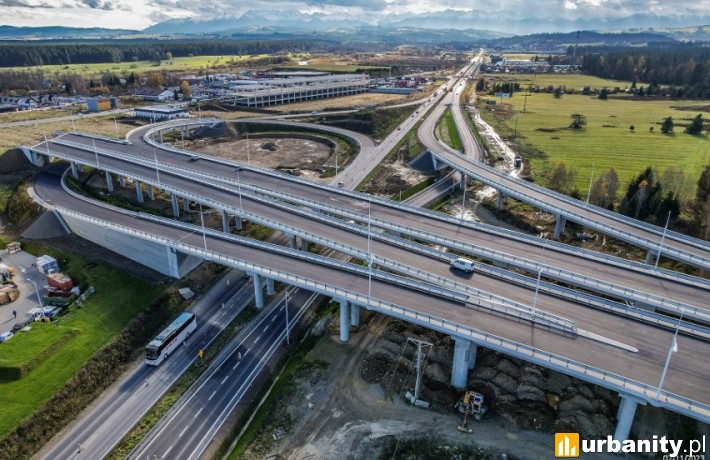 Otwarcie nowej zakopianki. Gotowy odcinek Rdzawka - Nowy Targ, fot. GDDKiA