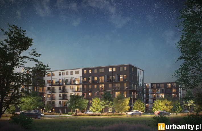 Projekt osiedla Orneko w dzielnicy Białołęka, wiz. materiały dewelopera