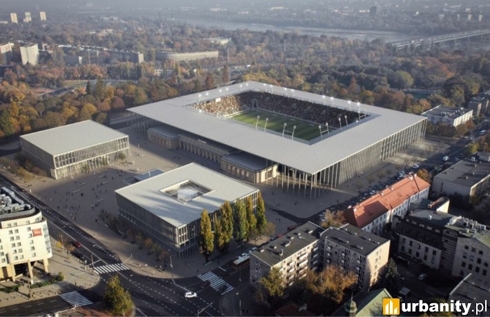 Wizualizacja inwestycji na terenie Ośrodka Polonia, wiz. JSK Architekci