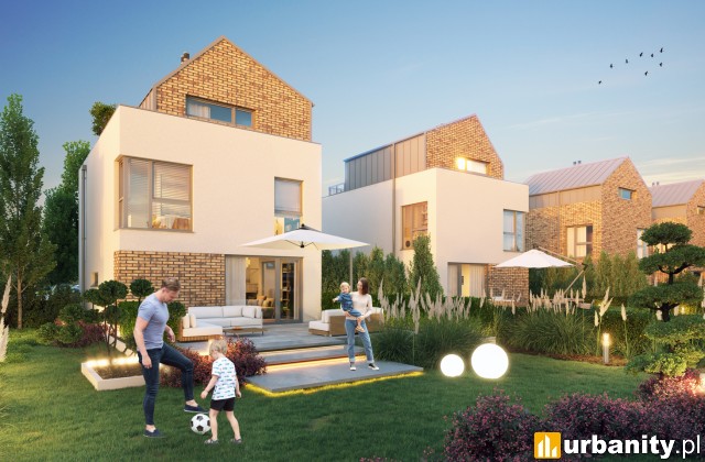 Projekt osiedla Willa przy Lesie pod Warszawą, wiz. materiały dewelopera