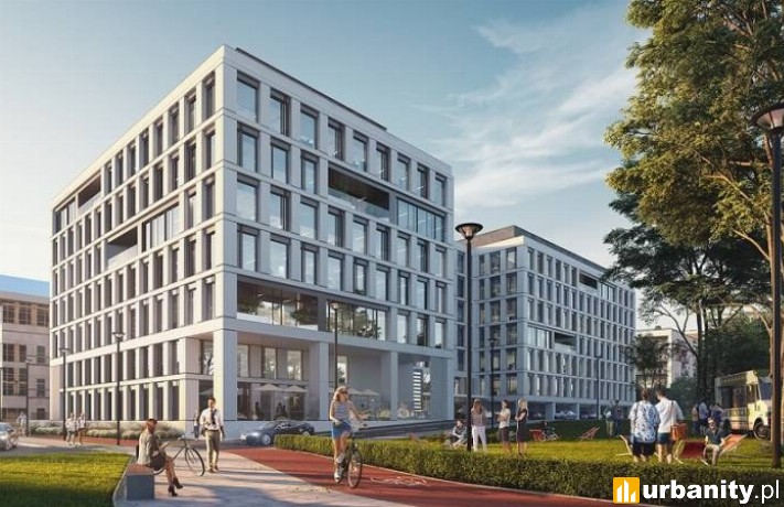 Biurowiec React w Łodzi - wizualizacja