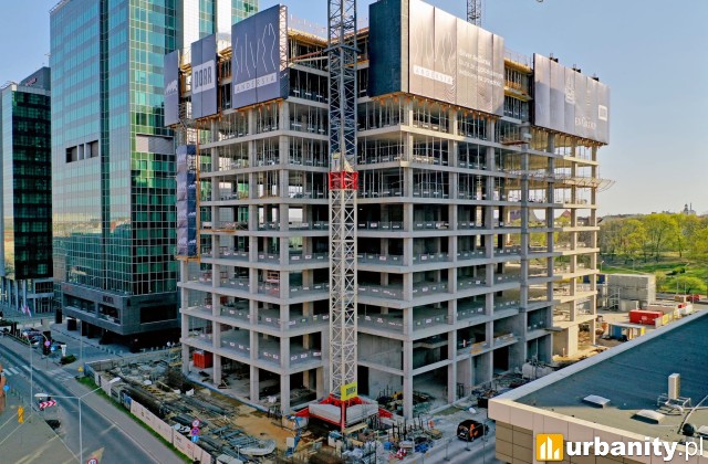 Rośnie biurowiec Silver w Poznaniu, fot. materiały prasowe