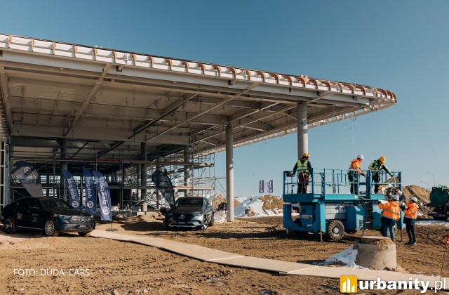 Tak obecnie wygląda budowa salonu Duda-Cars Mercedes-Benz, fot. Duda-Cars