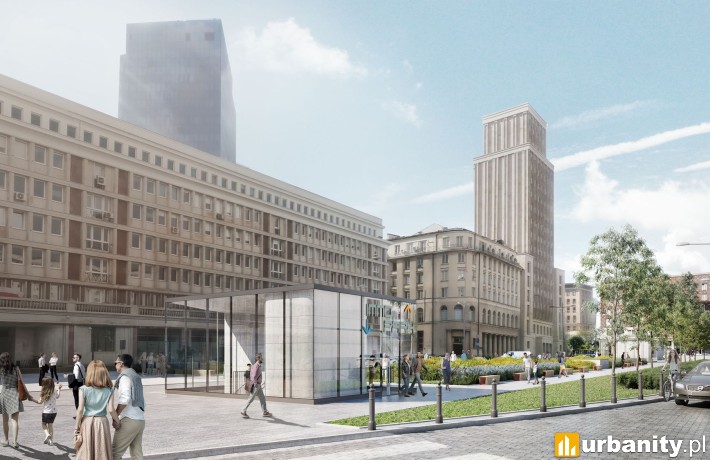 Projekt przebudowy Placu Powstańców Warszawy, wiz. LAP Studio