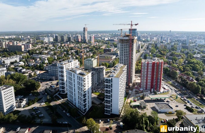 Rośnie wieża inwestycji Atal Sky+ w Katowicach, fot. Atal