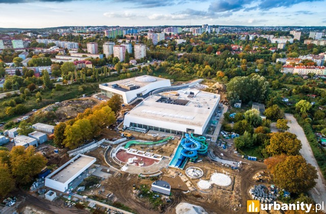 Postęp prac na budowie szczecińskiego aquaparku Fabryka Wody, fot. Alstal