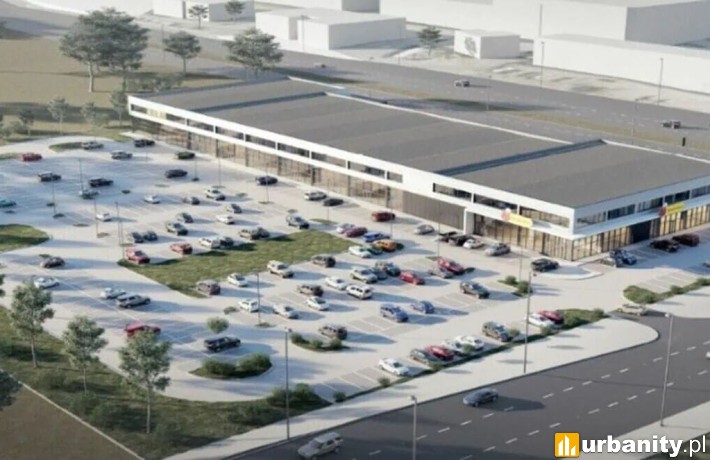 Projekt parku handlowego przy Fortecznej w Toruniu, wiz. materiały inwestora