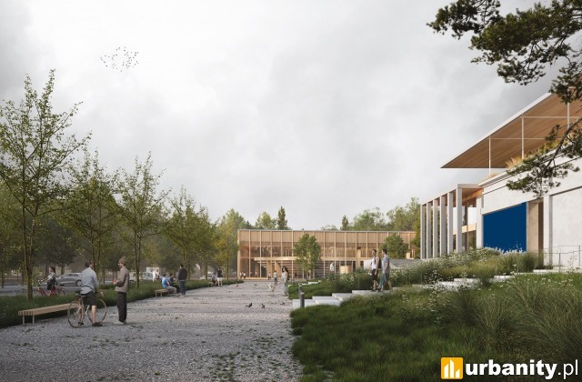 Hala Nowa Skra, projekt inwestycji, wiz. materiały inwestora