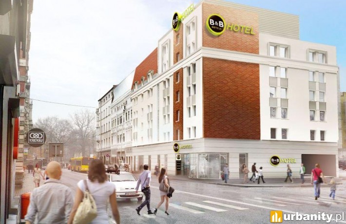 Wizualizacja hotelu sieci B&B w Katowicach