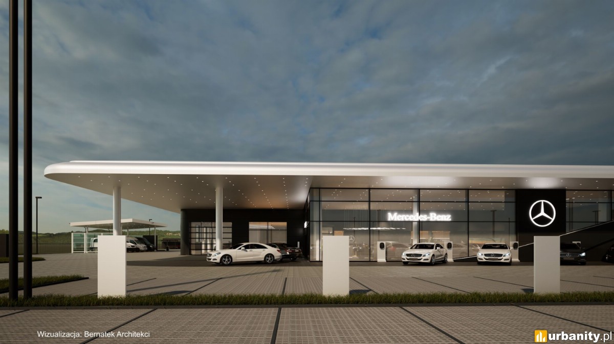 Nowy salon Mercedes-Benz na mapie Polski. Inwestycja wchodzi w nowy etap prac