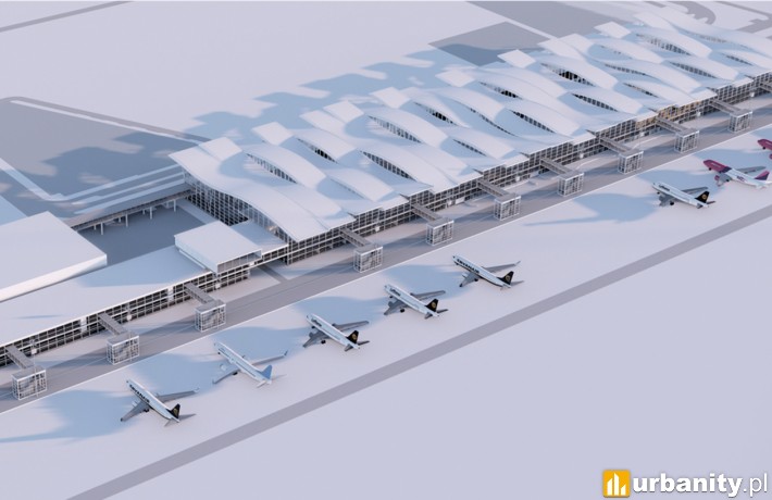 Port Lotniczy Wrocław, projekt rozbudowy, wiz. materiały prasowe