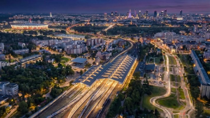 Tak prezentować się będzie nowa stacja Warszawa Wschodnia, wizualizacja, wiz. PKP PLK