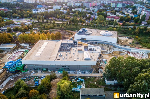 Postęp prac na budowie szczecińskiego aquaparku Fabryka Wody, fot. Alstal