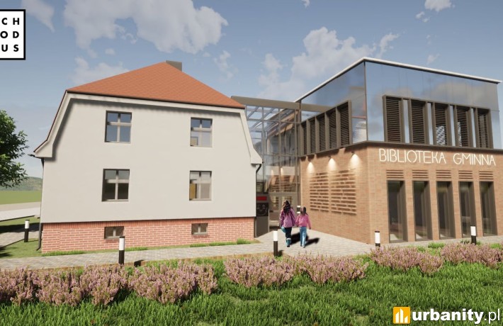 Gminna Biblioteka Publiczna w Długołęce, wiz. materiały inwestora