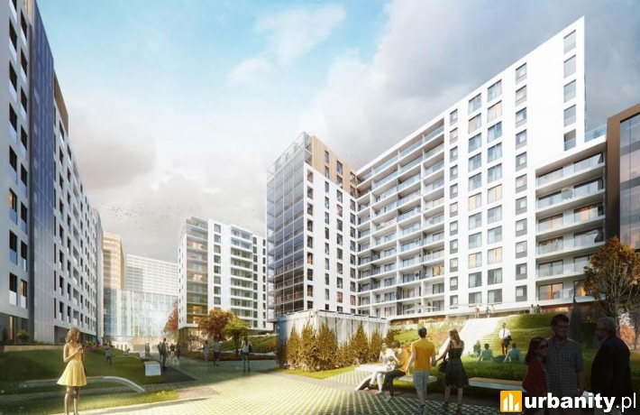 Wizualizacja budynków przy Grzybowskiej 85
