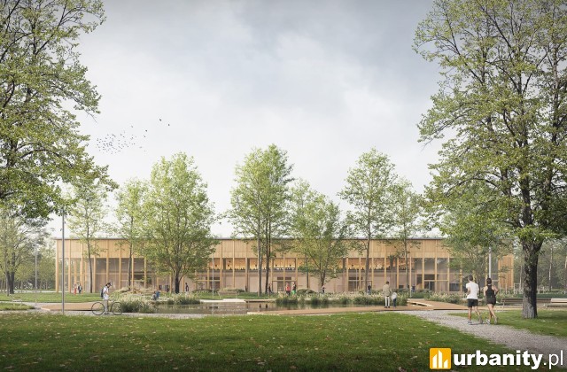 Hala Nowa Skra, projekt inwestycji, wiz. materiały inwestora