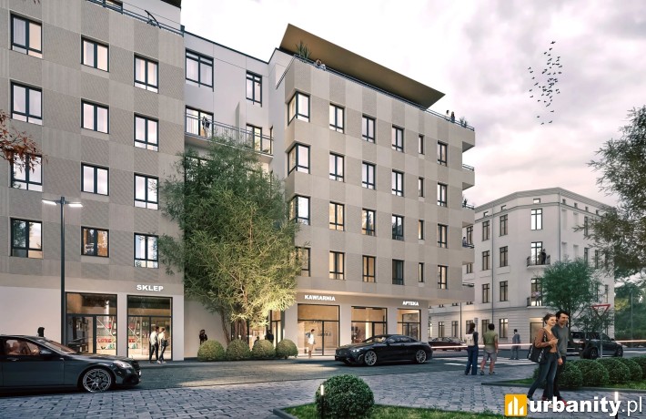 Projekt osiedla przy Lipowej 43 w Łodzi, wizualizacja, wiz. materiały dewelopera