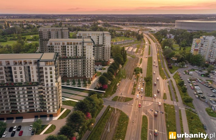 Wizualizacja osiedla Lotnicza 100 we Wrocławiu, wiz. materiały inwestora