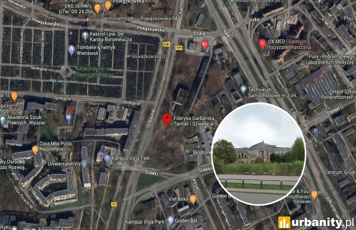 Działka przy Okopowej 78 na Woli idzie pod młotek, fot. google maps