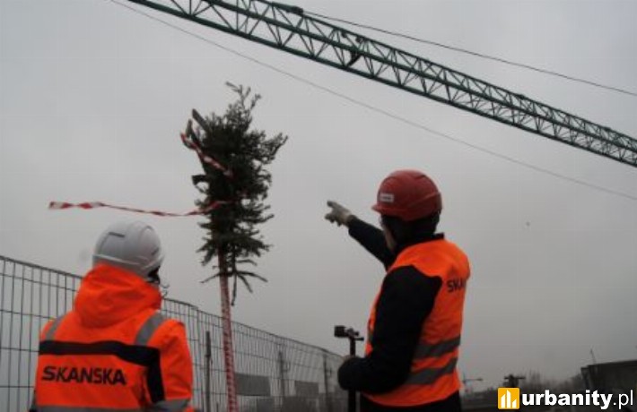 Wiecha na budowie I etapu Osiedla Mickiewicza