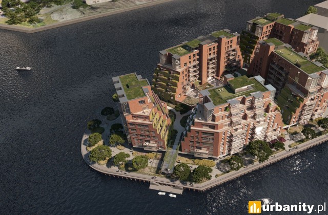 Koncepcja inwestycji mieszkaniowej na Polskim Haku w Gdańsku, wiz. JEMS Architekci