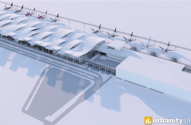 Port Lotniczy Wrocław, projekt rozbudowy, wiz. materiały prasowe