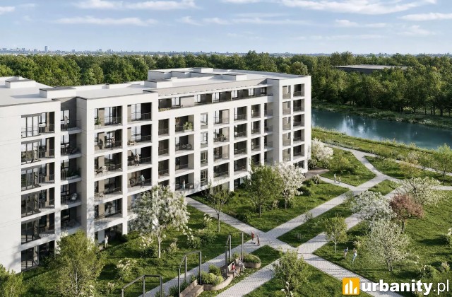 Przystań Białołęka - wizualizacja osiedla, wiz. materiały dewelopera