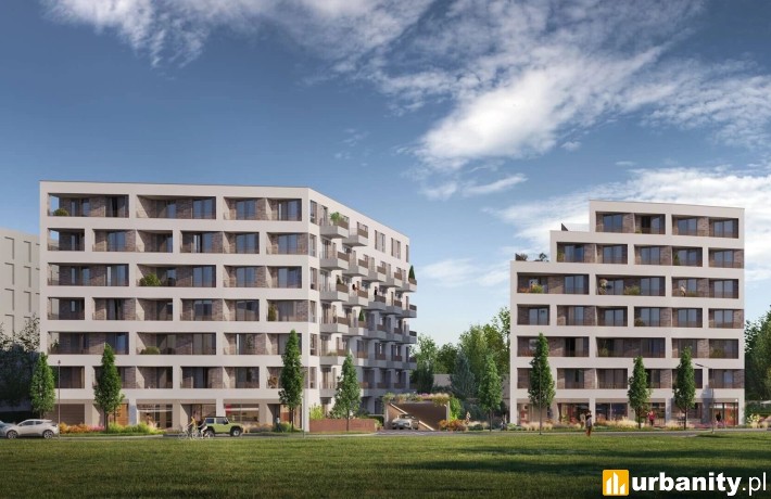 Kameralny projekt mieszkaniowy Rêve przy Jutrzenki w dzielnicy Włochy, wiz. materiały dewelopera